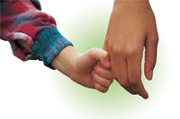 Holding dad's hand. ©  Abode.com
